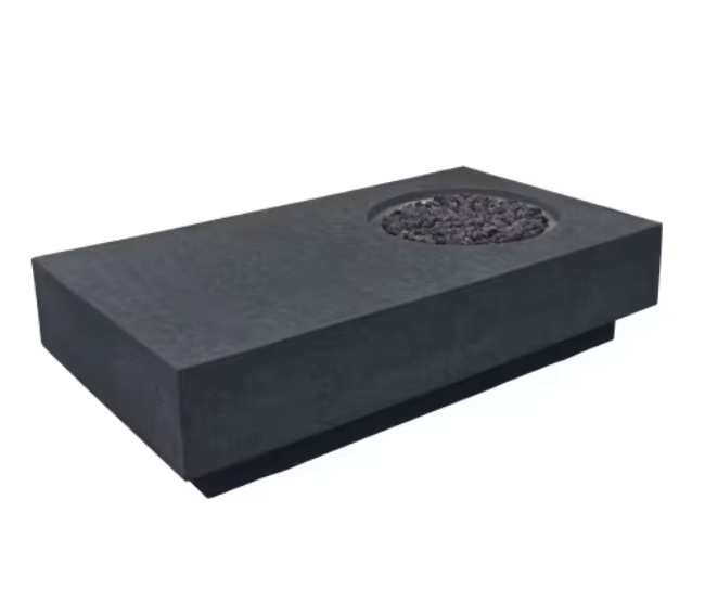 Elementi Metropolis 56" Rectangular Concrete Gas Fire Pit Table