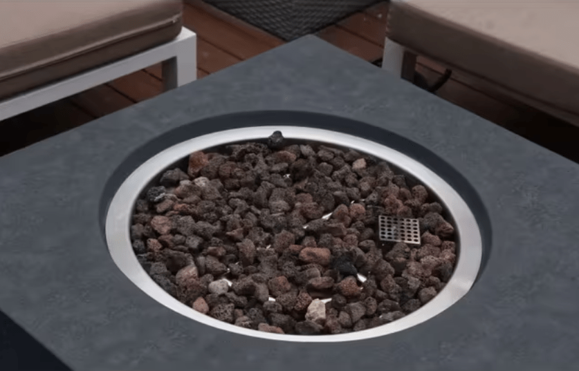 Elementi Metropolis 56" Rectangular Concrete Gas Fire Pit Table