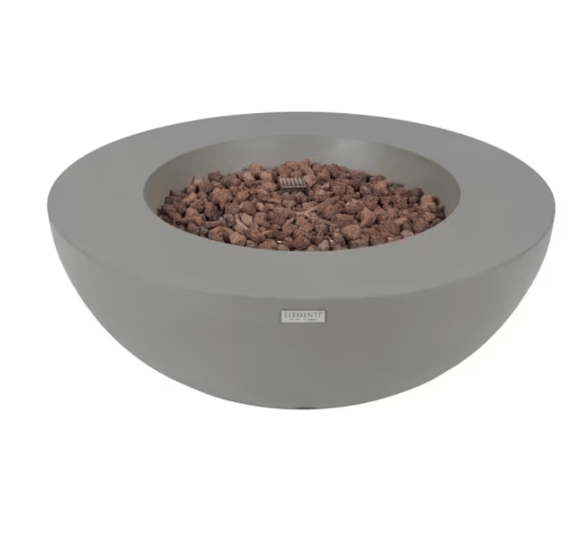 Elementi Round Concrete Fire Pit –  42” Lunar Bowl
