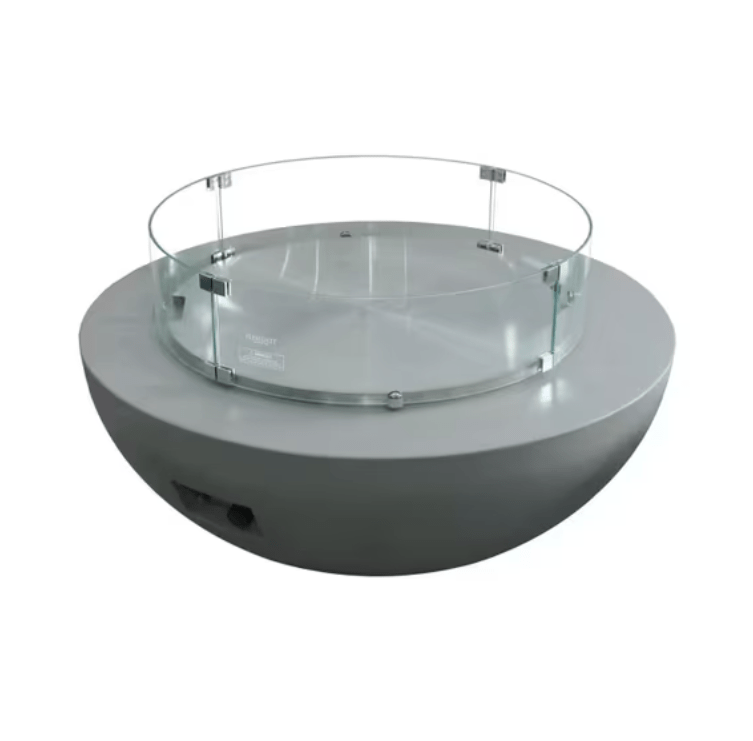 Elementi Round Concrete Fire Pit –  42” Lunar Bowl