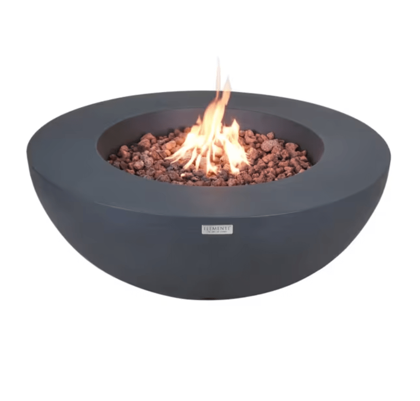 Elementi Round Concrete Fire Pit –  42” Lunar Bowl