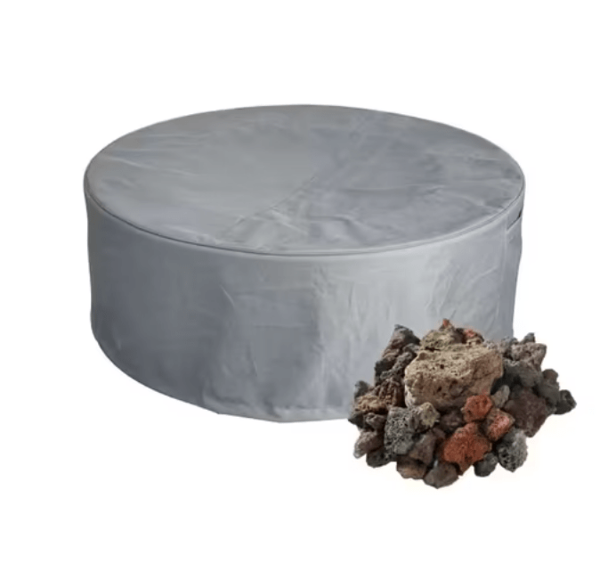 Elementi Round Concrete Fire Pit –  42” Lunar Bowl