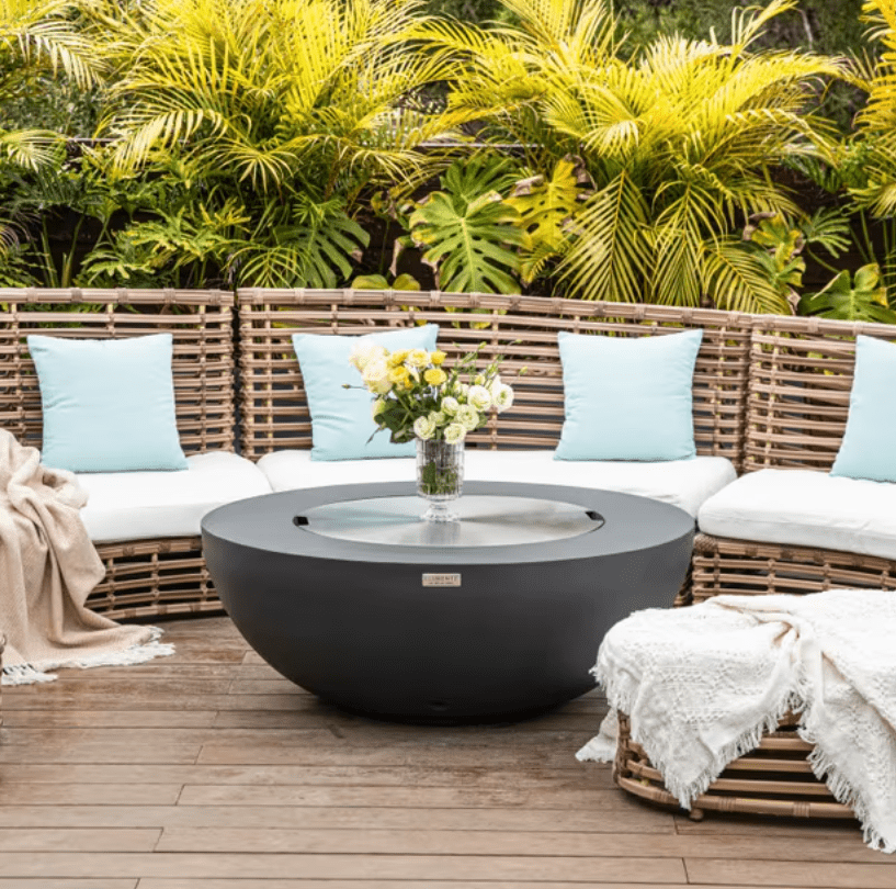 Elementi Round Concrete Fire Pit –  42” Lunar Bowl