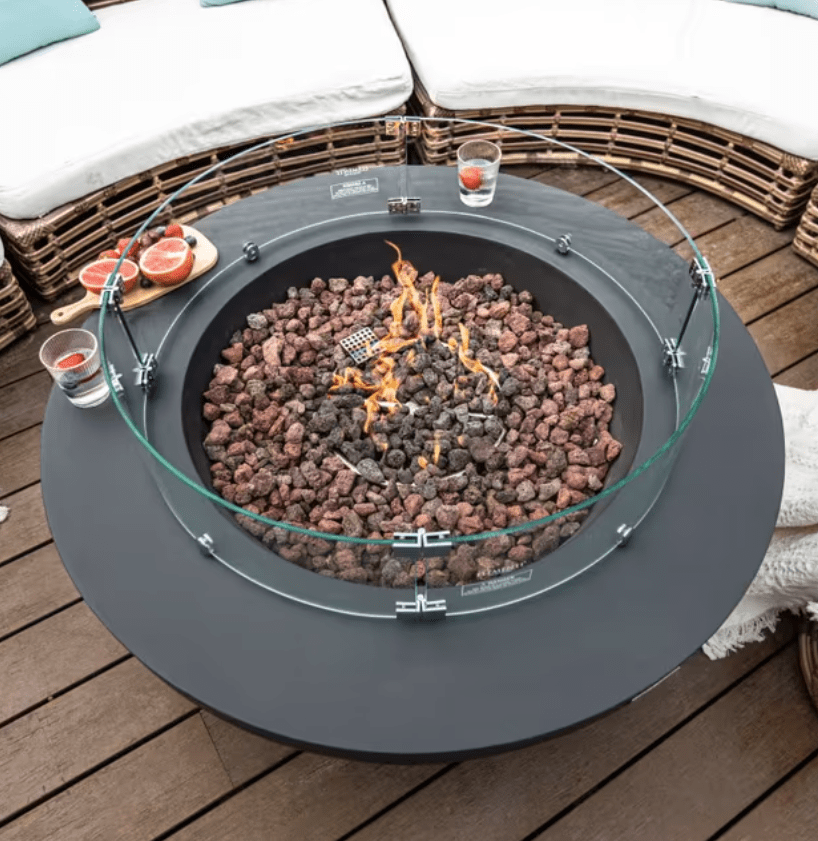 Elementi Round Concrete Fire Pit –  42” Lunar Bowl