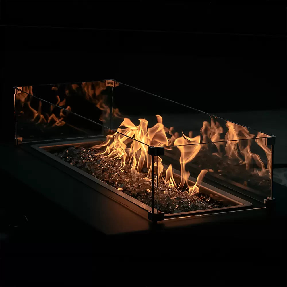 The Outdoor Plus Fire Pit Glass Wind Guard – Steady Flame, Safer Seating