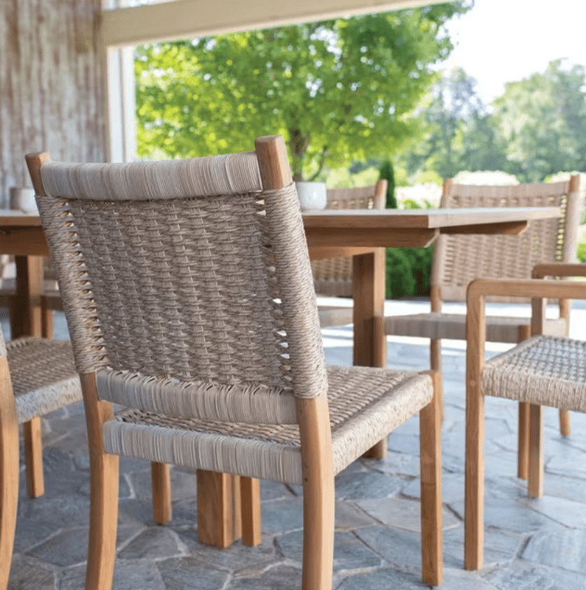 Hyannis/Hudson 11 Pc Rectangular Outdoor Dining Table Set by Kingsley Bate