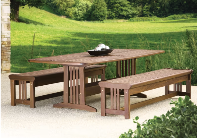 Jensen Outdoor Heritage 3-Piece Rectangular Patio Dining Set
