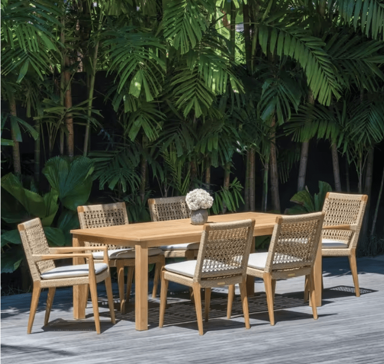 Kingsley Bate Barcelona/Bainbridge 7-Piece Outdoor Dining Set