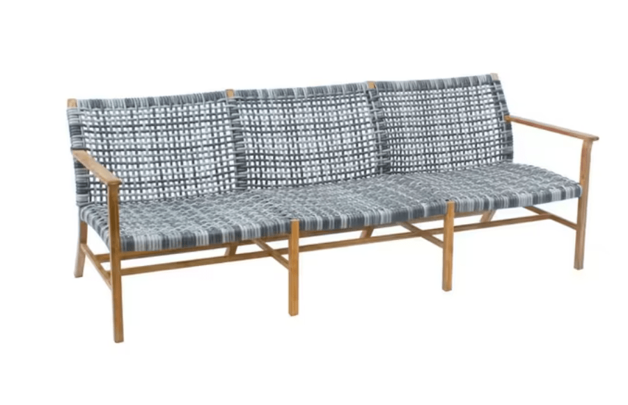 Kingsley Bate Tribeca/Catherine 7-Piece Conversation Set Patio – Teak & Wicker