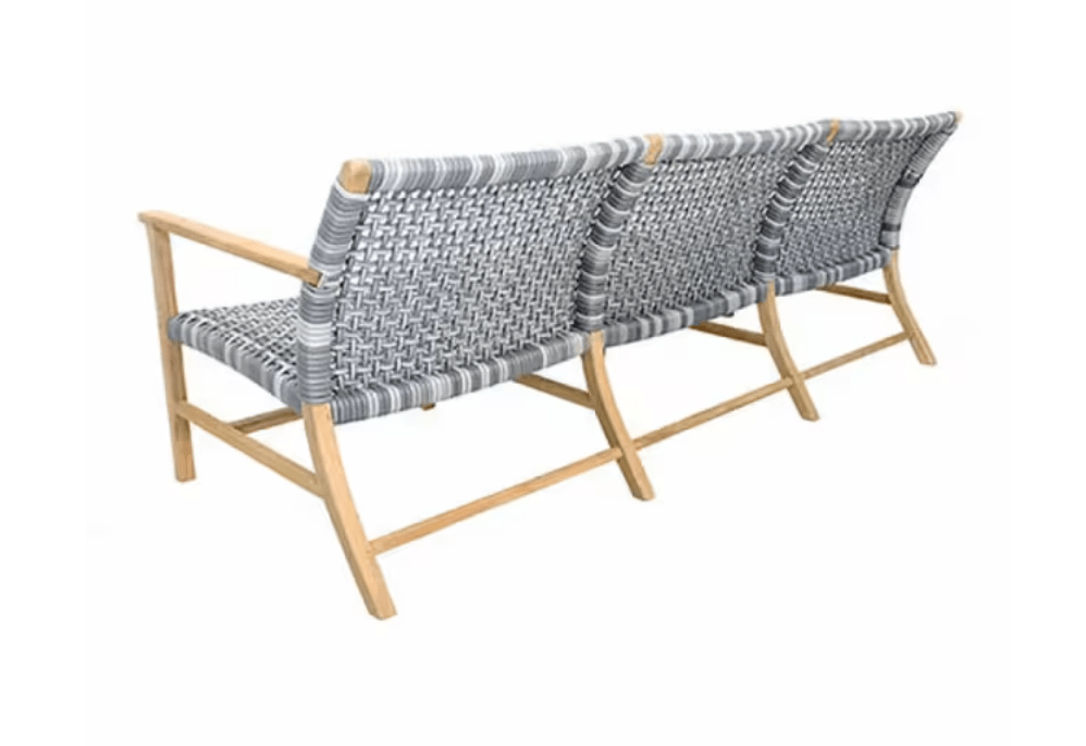 Kingsley Bate Tribeca/Catherine 7-Piece Conversation Set Patio – Teak & Wicker