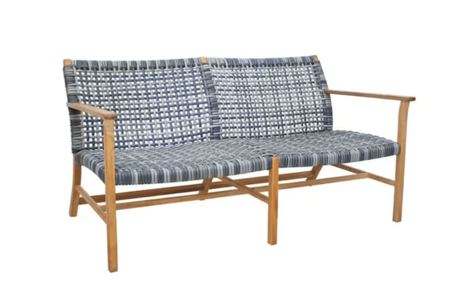 Kingsley Bate Tribeca/Catherine 7-Piece Conversation Set Patio – Teak & Wicker