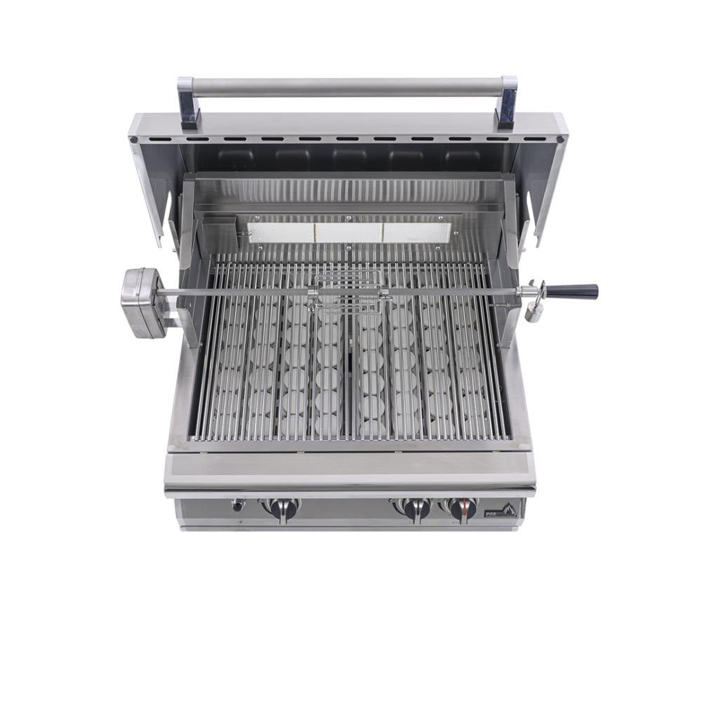 PGS Grills Legacy 30" Newport Grill Head with Rotisserie Backburner Stainless Steel