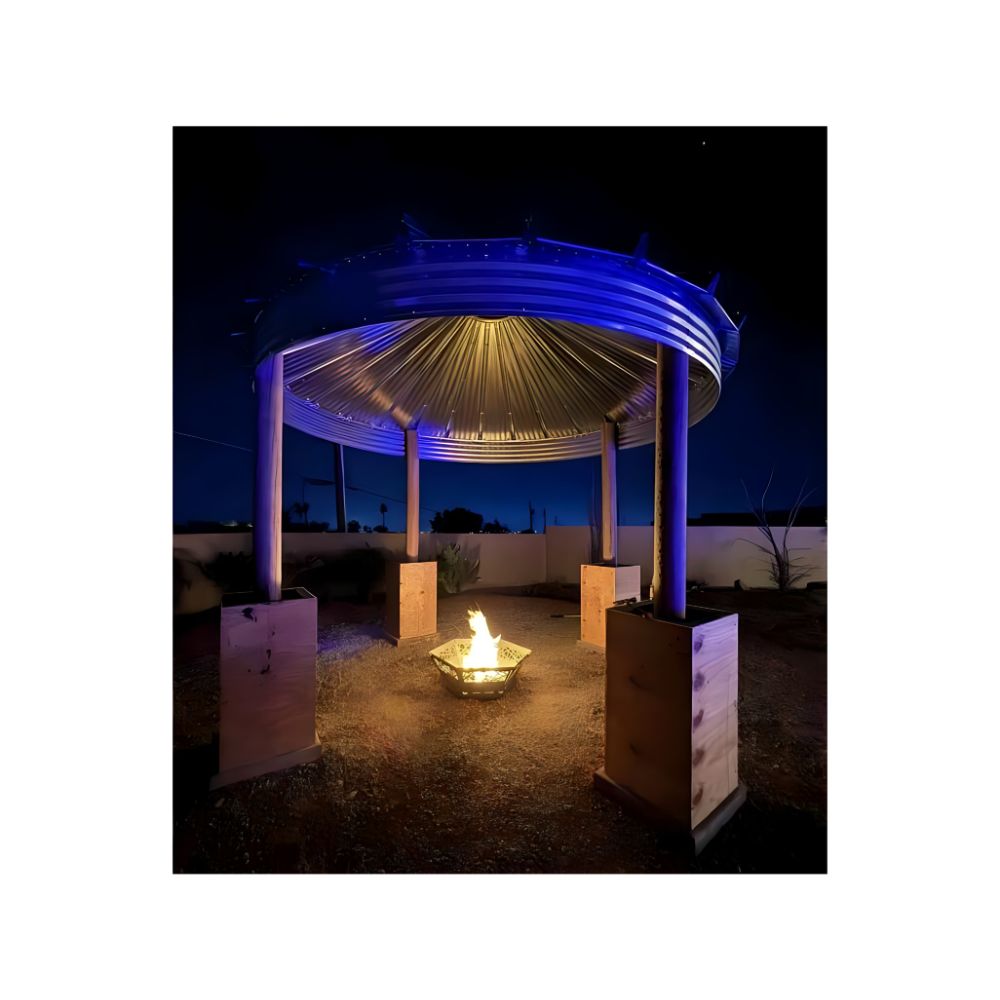 Sioux_Steel_Gazebo_Grain_Bin_With_Fire_Pit