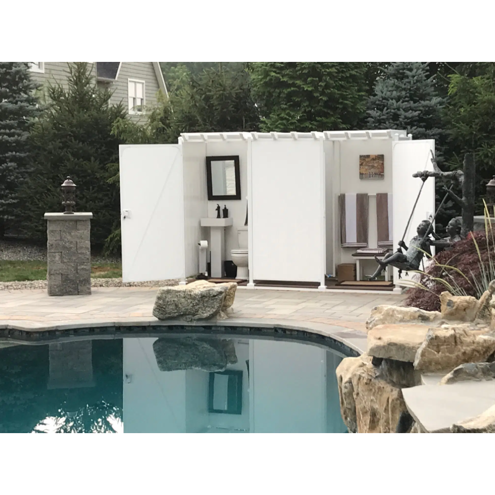 Todd Pod Cabana/Locker Outdoor Shower Kit_Open