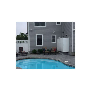 Todd_Pod_Double_Outdoor_shower_kit_with_pool_in_front