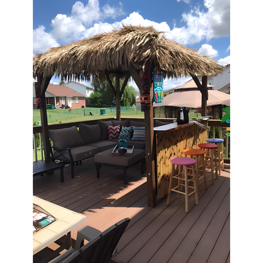 White Sands Tiki Bars Tiki Cabana with Tiki Bar Wall