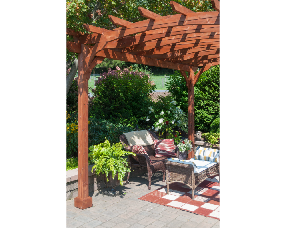 Yard Craft 10 x 12 Wood Pergola Kit Canyon Brown