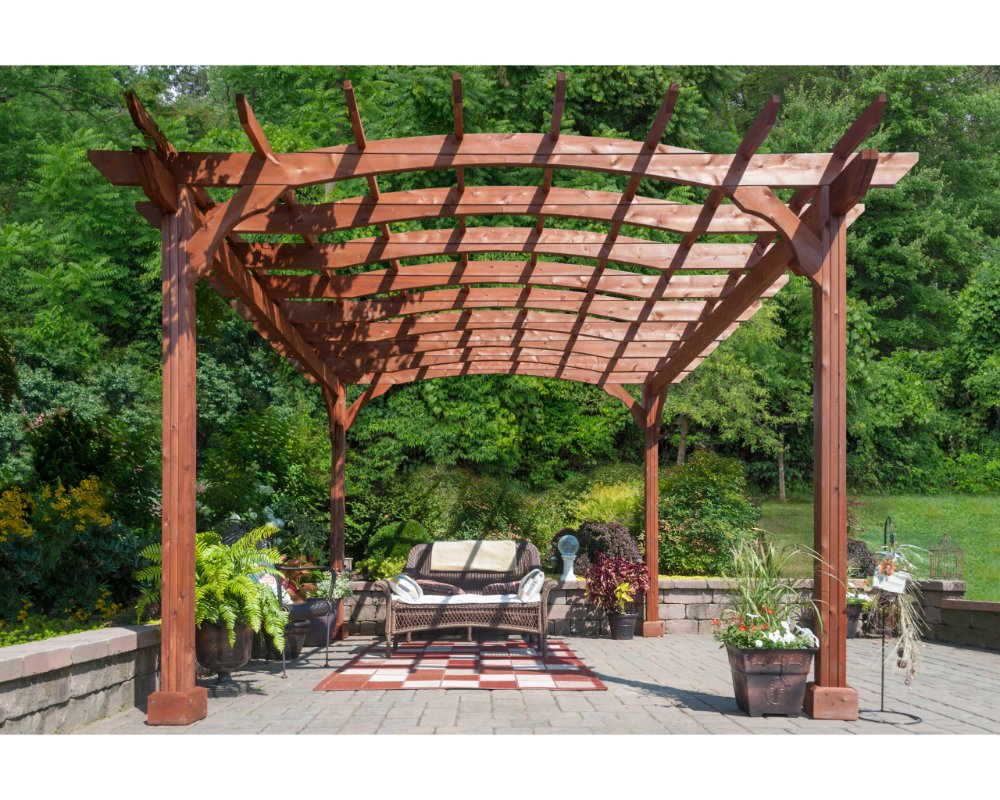 Yard Craft 10 x 12 Wood Pergola Kit Canyon Brown