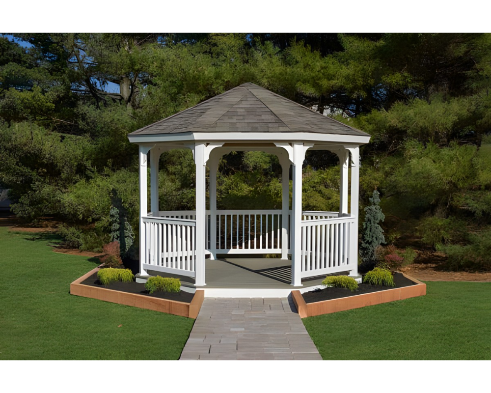 Yard Craft 12' Vinyl Octagon Gazebo Kit for Stylish Outdoor
