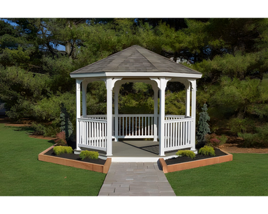 Yard Craft 12' Vinyl Octagon Gazebo Kit for Stylish Outdoor