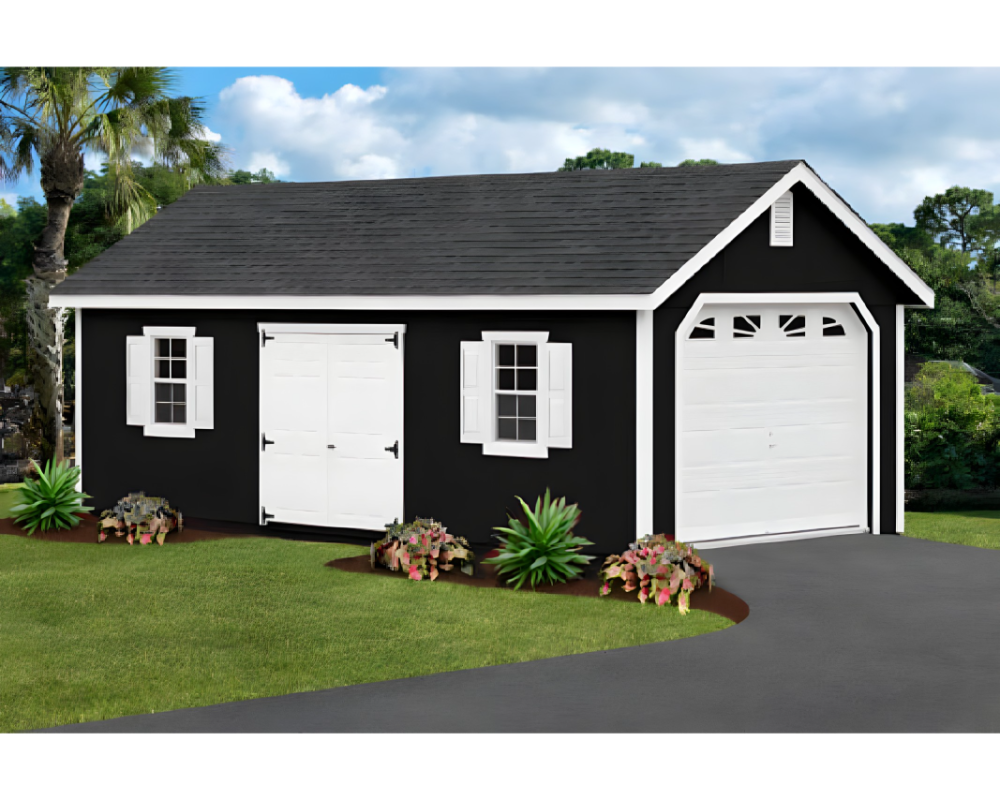 Yard_Craft_12x26_Fairmont_Garage_Kit_Black