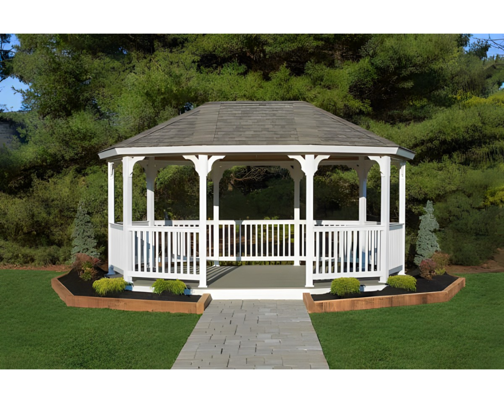 Yard Craft Premium Quality 12x18 Vinyl Oval Gazebo Kit