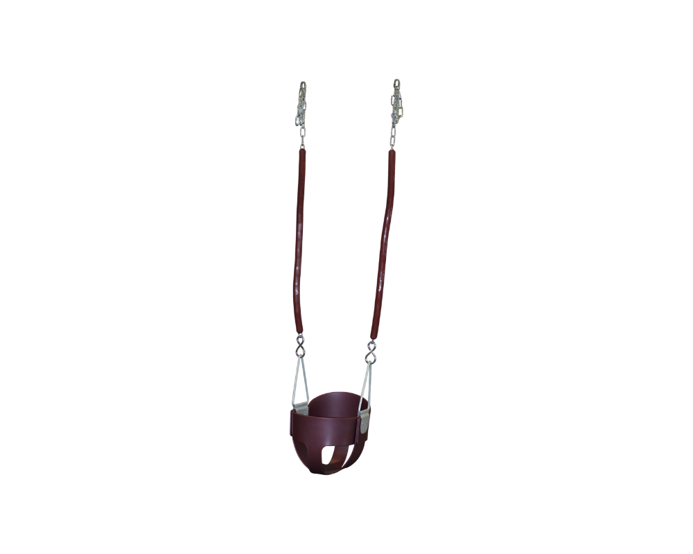 Yard Craft Rubber Baby Swing Safe Swinging Soft Seating for Infants Burgundy