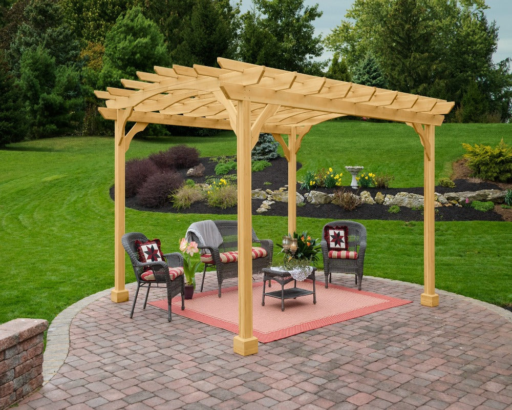 Yard Craft 10x12 Wood Pergola Kit – Natural