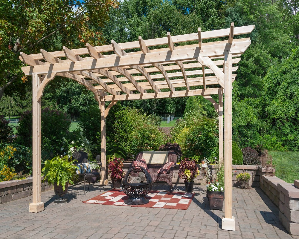 Yard Craft 10x12 Wood Pergola Kit – Natural