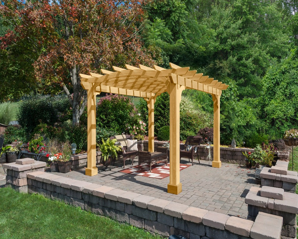 Yard Craft Wood Pergola Kit Patio Outdoor Structure Backyard