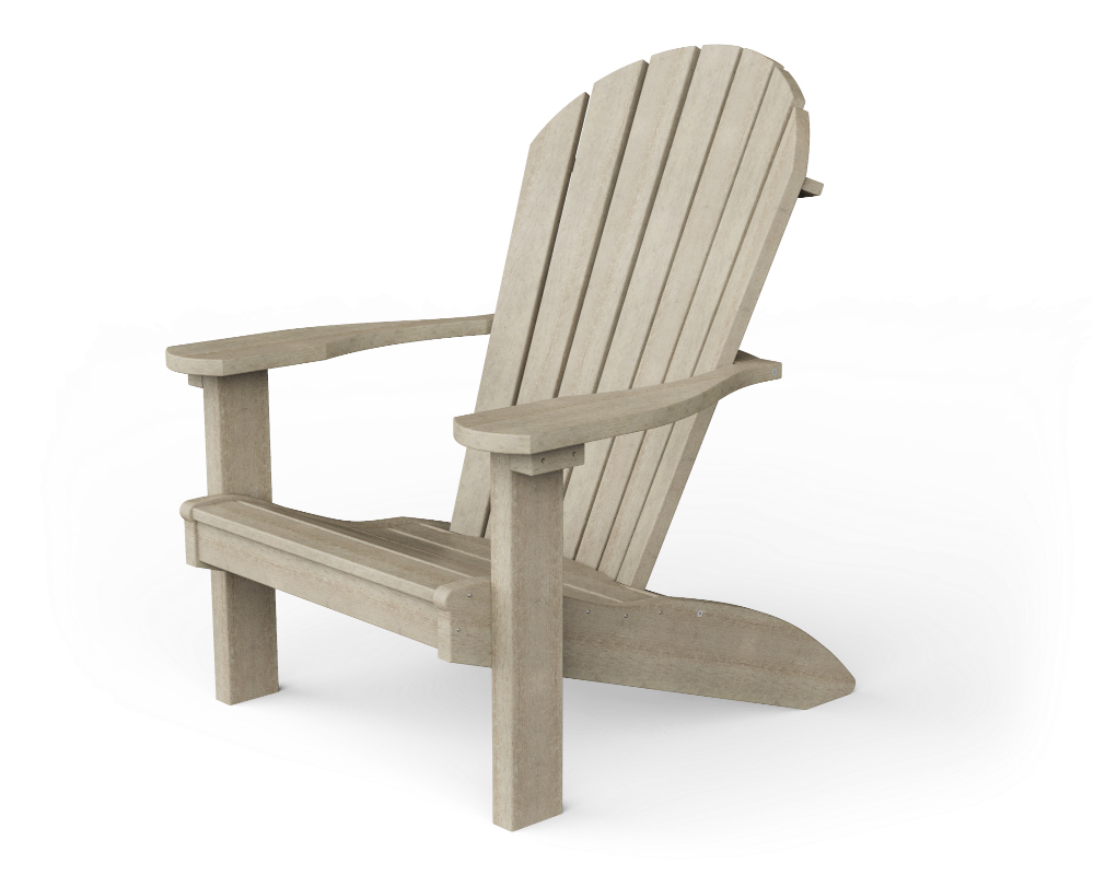Yard Craft Wood Grain Series Poly Adirondack Chair Comfort For Outdoor