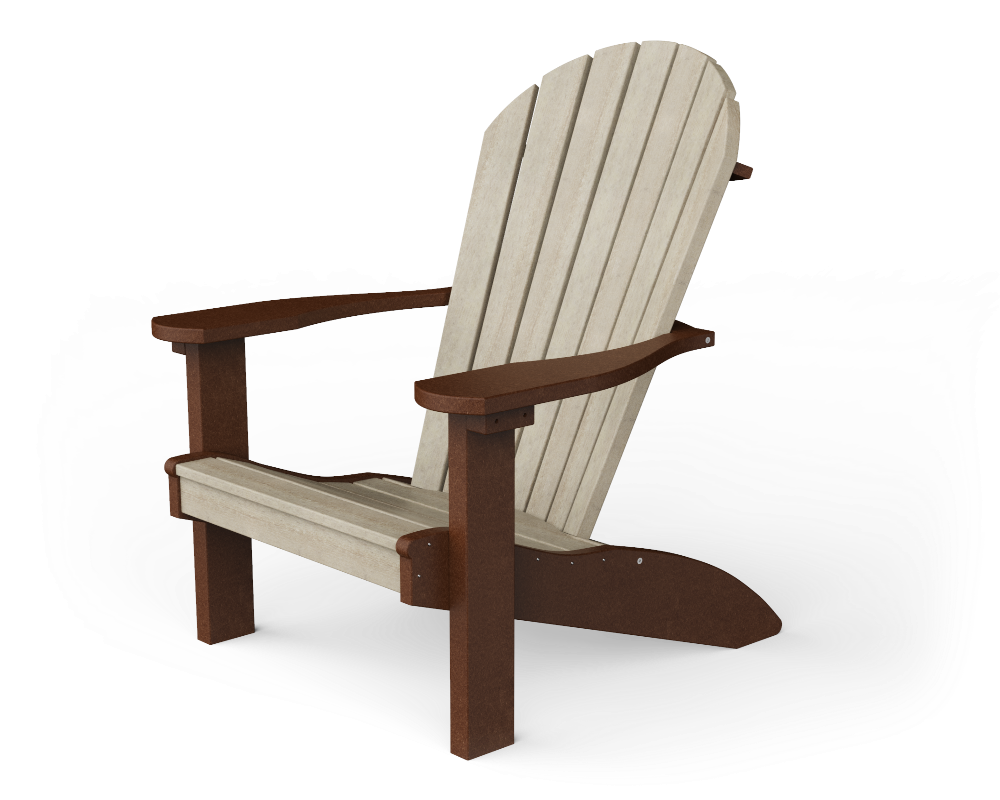 Yard Craft Wood Grain Series Poly Adirondack Chair Comfort For Outdoor