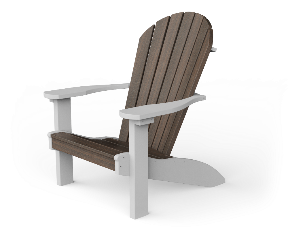 Yard Craft Wood Grain Series Poly Adirondack Chair Comfort For Outdoor