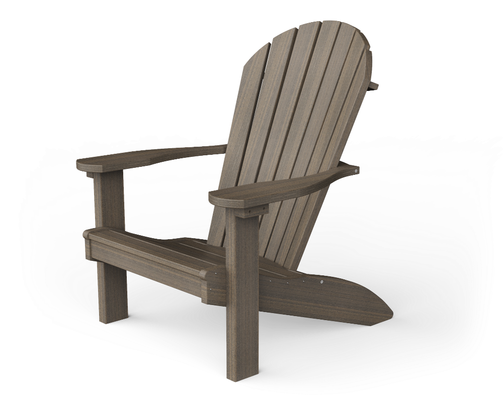 Yard Craft Wood Grain Series Poly Adirondack Chair Comfort For Outdoor