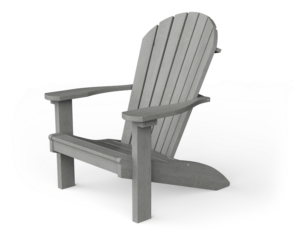 Yard Craft Wood Grain Series Poly Adirondack Chair Comfort For Outdoor
