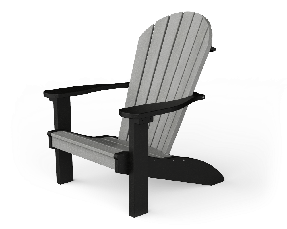 Yard Craft Wood Grain Series Poly Adirondack Chair Comfort For Outdoor