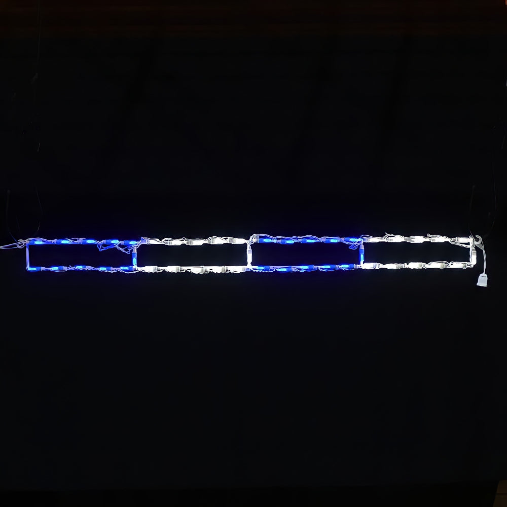 Brite Ideas LED Peppermint Linkable Holiday Lighting White Blue